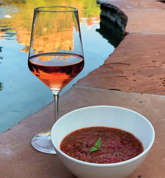 Strawberry, Peach and Tomato Gazpacho
